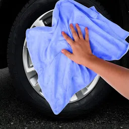 Kuber Industries Blue 3 Pieces 400 GSM Reversible Car Towels image 2