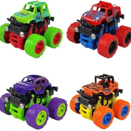 sbe Friction Powered Mini Monster Cars for Kids With Big Rubber Tires 360 Degree 4WD-picture-33