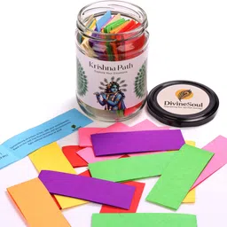 divinesoul Krishnapath Gita Jar (64 Bhagavad Gita Verses Jar) (English Gita Jar) Decorative Showpiece - 12 cm image 5