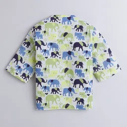 Polka Tots Infants Kids Ethnic Motifs Printed Angrakha Kurta with Dhoti Pants image 3