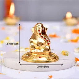 Ascension Gold-Toned & Red Religious Idol Showpiece image 4