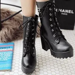 layasa Stylish Black Short Hight Boot For Women Boots For Women image 4