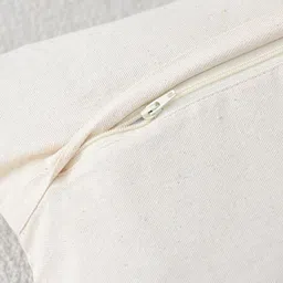 Art Avenue Cream-Coloured & Brown Ethnic Motifs Textured Rectangle Cotton Cushion Cover image 4