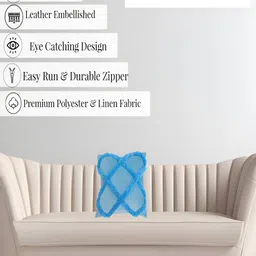 THROWPILLOW Turquoise Blue Embellished Square Cushion Covers image 4