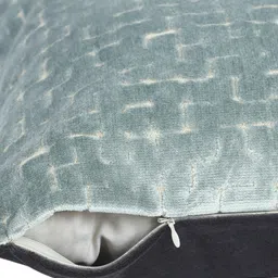 Just Home Teal Set of 2 Geometric Square Cushion Covers image 3