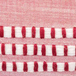 ZEBA Red & Pink Striped Square Cushion Cover image 5