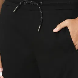 Jack & Jones Junior Boys Black Solid Slim-fit Joggers image 5