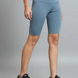 color capital Solid Women Light Blue Gym Shorts-picture-47