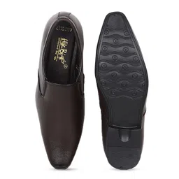HikBi Round Toe Leather Formal Slip On Shoes image 3