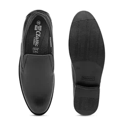 Red Chief Men Black Leather Formal Slip-Ons image 3