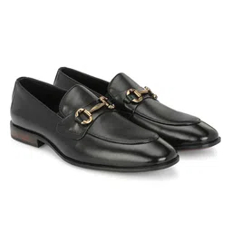 Egoss Men Round Toe Leather Formal Slip-On Loafers image 3