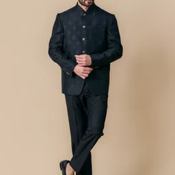 Tasva Self-Design Silk Bandhagala Blazers image 5