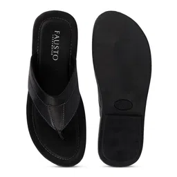 FAUSTO Men Black Thong Flip-Flops image 2