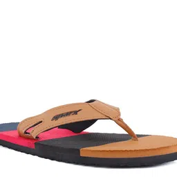 Sparx Men Tan & Red Colourblocked Thong Flip-Flops image 5