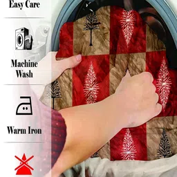 Bromwick Red Floral 210 TC 2 Single Bedsheet with 2 Pillow Covers image 2