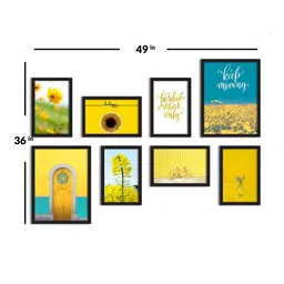 art street Festive White Engineered Wood Framed Art Print Set of 8 image 4