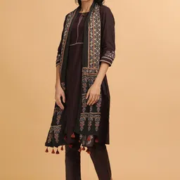 folk song W The Folksong Collection Women Brown Regular Trousers image 5