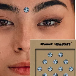 Comet Busters 12-Pcs Traditional Designer Bindis - Blue image 5