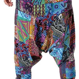 whitewhale Printed Cotton Men Harem Pants-picture-30