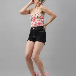 Code 61 Women High-Rise Outdoor Denim Shorts image 5
