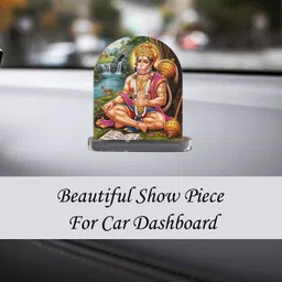 ar creative Jay Hanuman Ji Car Dashboard Idol, God Statue For Car, Home, Office Decorative Showpiece - 7.62 cm image 3
