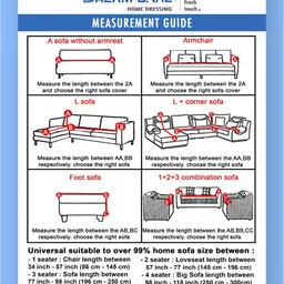 DREAM CARE Green & Brown FloralPrinted Stretchable 1-Seater Sofa Cover With Anti Slip Foam Sticks image 5