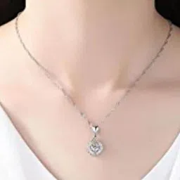 MYKI Silver-Plated Cubic Zirconia Pendant With Earrings image 5