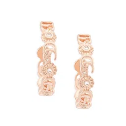 AMI Rose Gold-Plated Circular Half Hoop Earrings image 5