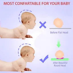 baby blocks Polyester Fibre Baby Pillow Pack of 1 Animals Baby Neck Pillow for Head Shaping | Neck Support | Unicorn Shape | image 5