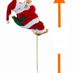partyflex Climbing Santa Claus Rope Hanging Christmas Decoration Toy Battery Not Included image 3