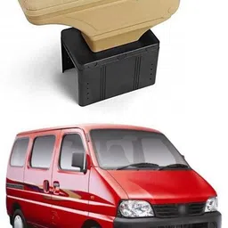 prtek Stylish Car Armrest with Glass Holder & Ash Tray Beige & Chrome for all Cars (Universal) C165 Car Armrest-picture-20