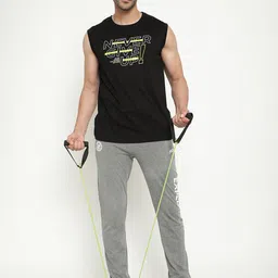 Octave Men Typography Printed Cotton Track Pants image 5