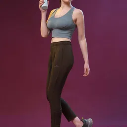 Dpassion Women Mid-Rise Running Sports Track Pants image 5