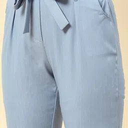 Monte Carlo Women Regular Cropped Pleated Trousers image 5