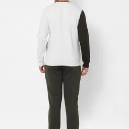 Sweet Dreams Men Olive & Black Colourblocked Cotton Tracksuits image 2