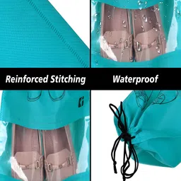 Kuber Industries Set Of 10 Pcs Non-Woven Shoe Cover Bags with Transparent Window image 5