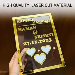 inventoo NIKAH NAMA Thumb Print Wedding Gift Custom Name & Date Frame 12 inch Wedding Thumb Print image 2