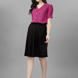 Kinjo Striped V-Neck Top With Skirt image 5