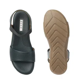 ELLE Textured Open Toe Flats image 2