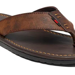 HERE&NOW Men Brown Textured Comfort Sandals image 2