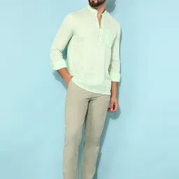 Crimsoune Club Men Solid Smart Slim Fit Mid Rise Regular Trousers image 5