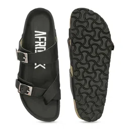 AfroJack Men Leather One Toe Flats With Buckles image 4