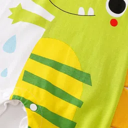 StyleCast Infant Boys White Conversational Printed Cotton Rompers image 2