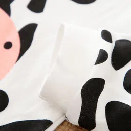 StyleCast Infant White Graphic Printed Cotton Rompers image 5