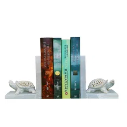 katkaria creations Tortue White Marble Book End image 2
