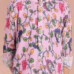 Vivedkids Boys Floral Printed Regular Pure Cotton Kurta with Pyjamas image 4