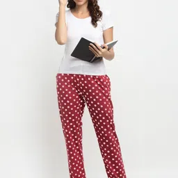 Kanvin Women Pack of 2 Printed Cotton Lounge Pants image 5