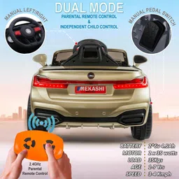mekashi Rechargeable Car for Kids with Remote Control, Music Car Battery Operated Ride On image 3