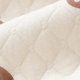 StyleCast Cream & Brown Infant Boys Graphic Printed Cotton Rompers image 3