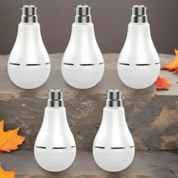 Inverter Bulb 9W LED 1200mAh battery 4 hrs emergency light Pack of 5 bulbJP7 4 hrs Bulb Emergency Light-image-65